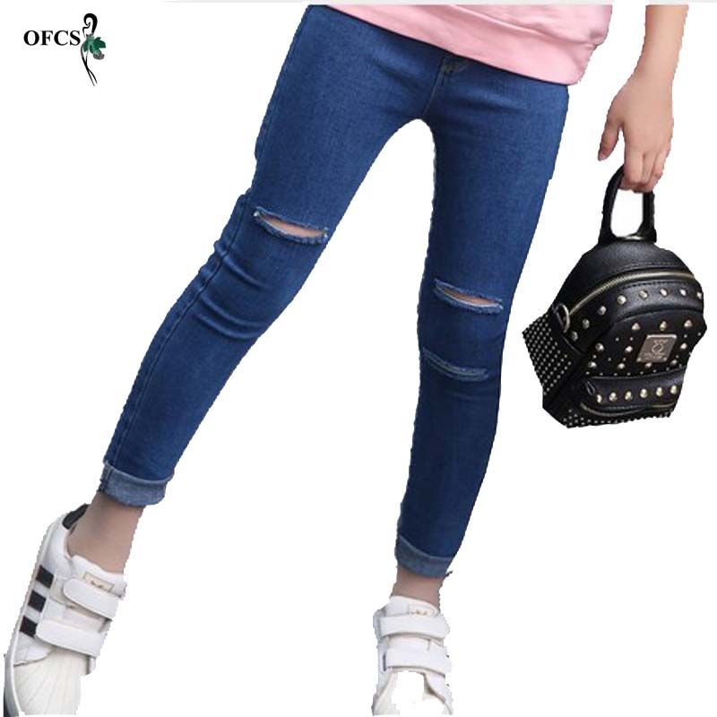 Acheter Pantalon 5 15y Vente De Jeans Dechire De Nouveaux Enfants Mode Trou Filles Denim Pantalon Printemps Automne Maigre Bebe Fille Jeans Casual Enfants De 22 68 Du Love9love Fr Dhgate Com