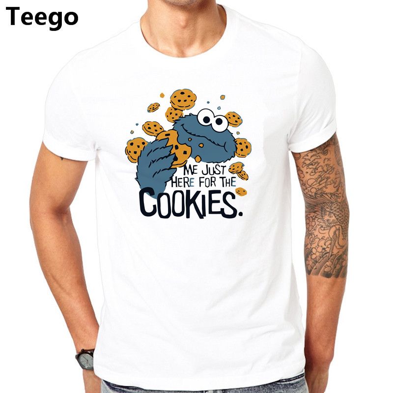 Funny Me Just Here For Cookies T Sesame Street Cookie Monster T Shirt Man Brand Clothing Mens Fitness Tops Tee From Goodshirt, $13.2 | DHgate.Com