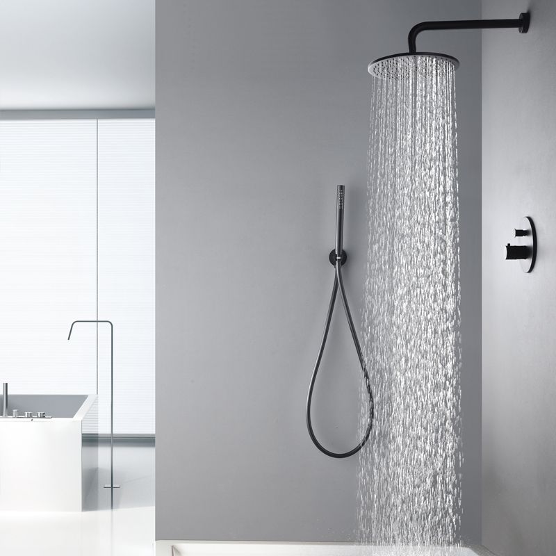2019 Ceiling Mounted 300mm Rainfall Showerhead Thermostatic 2 Handles Shower Faucet Set Orb Shower Head System Rain Hand Hold Showers From Setsail411