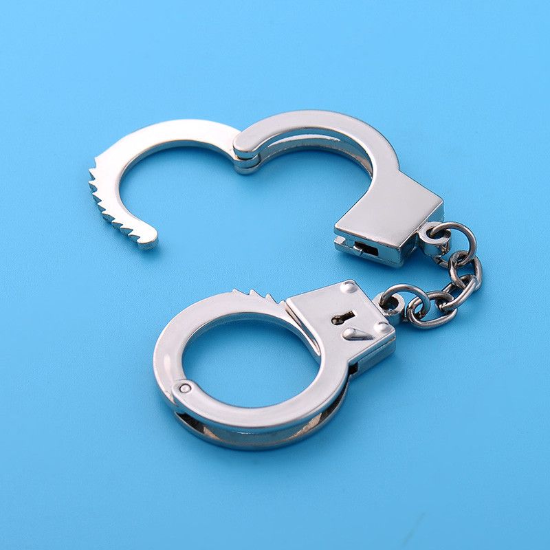 Creative Metal Keychain Mini Simulation Handcuffs Toy Key Ring Wonderful Gifts 