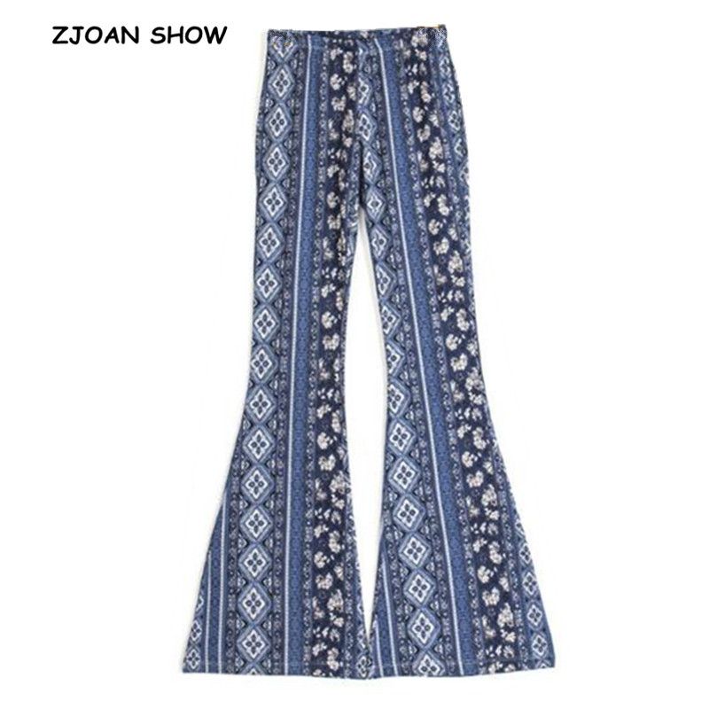 Acquistare Pantaloni A Zampa Stampa Geometrica Etnica Pantaloni Bouclè  Hippie Africani Tribali Della Boemia Pantaloni A Vita Bassa Con Gambali  Lunghi i S18101605 Economico | Consegna Veloce E Qualità | It.Dhgate