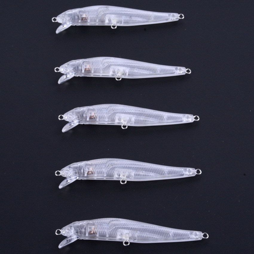 2020 Blank Hard Unpainted Fishing Baits Crankbait Wobblers Lures 8.5cm