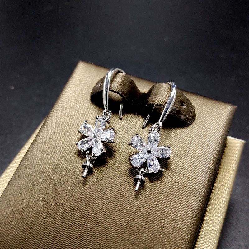 Aretes creolen bisagra Sterling plata 925 señora pendiente con circonita