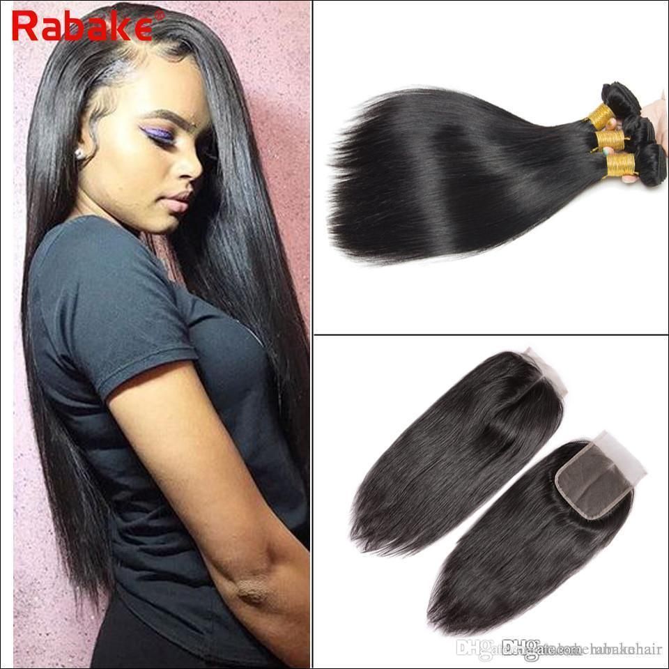 2020 Straight Brazilian Virgin Hair Weave Bundles With Lace