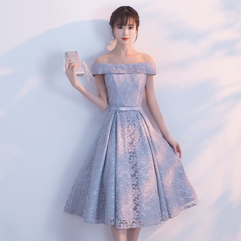 off shoulder cocktail dress for prom