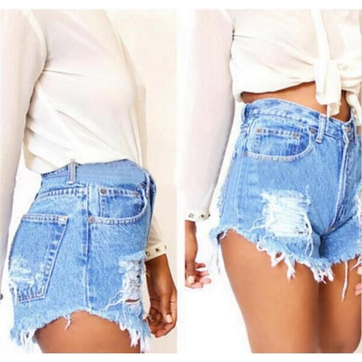 black ripped denim shorts womens