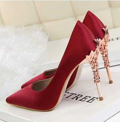 dark red bridal shoes