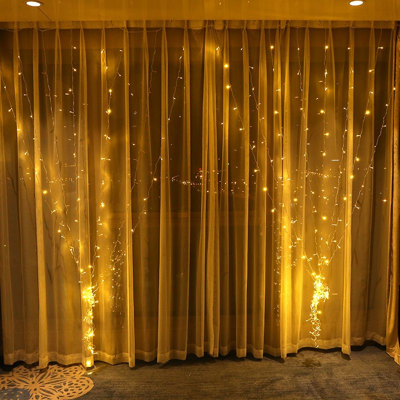 300LED 3M Christmas Curtain Fairy String Light New Year Party Wedding w// Remote