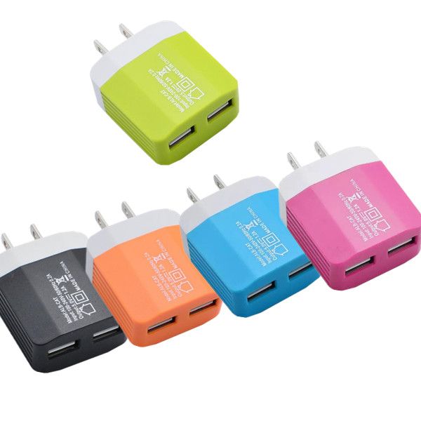 Cargador Portátil Dos Puertos Usb 2 1a 1a Ee Uu Ue Ac Home Travel Cargador De Pared Adaptador De Corriente Enchufe Para Iphone 7 8 X Samsung S7 S8 Cargadores De Moviles