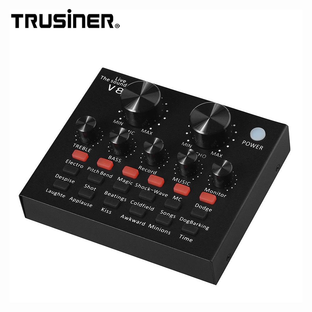 Sing Song Card Microphone Live Audio Sound Card For Mobile Phone Computer PC DD