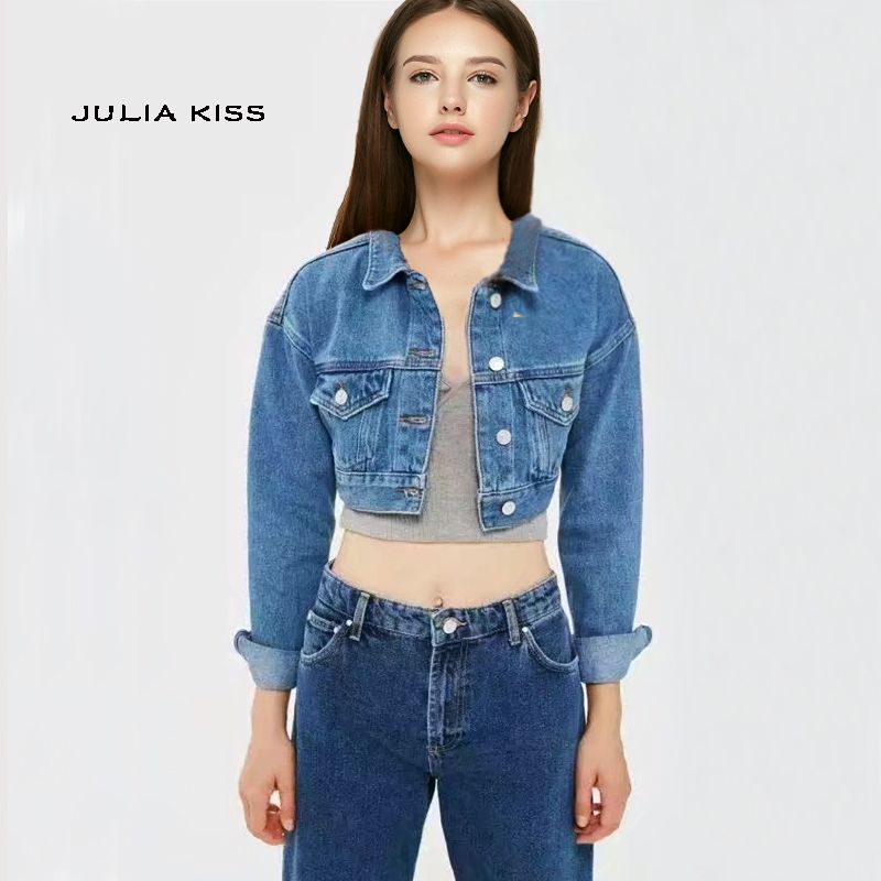 short cropped denim jacket