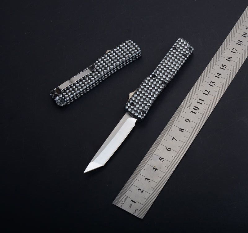 MICRO The One Mini Key Keychain Buckle Knife Aluminum Double Automatic