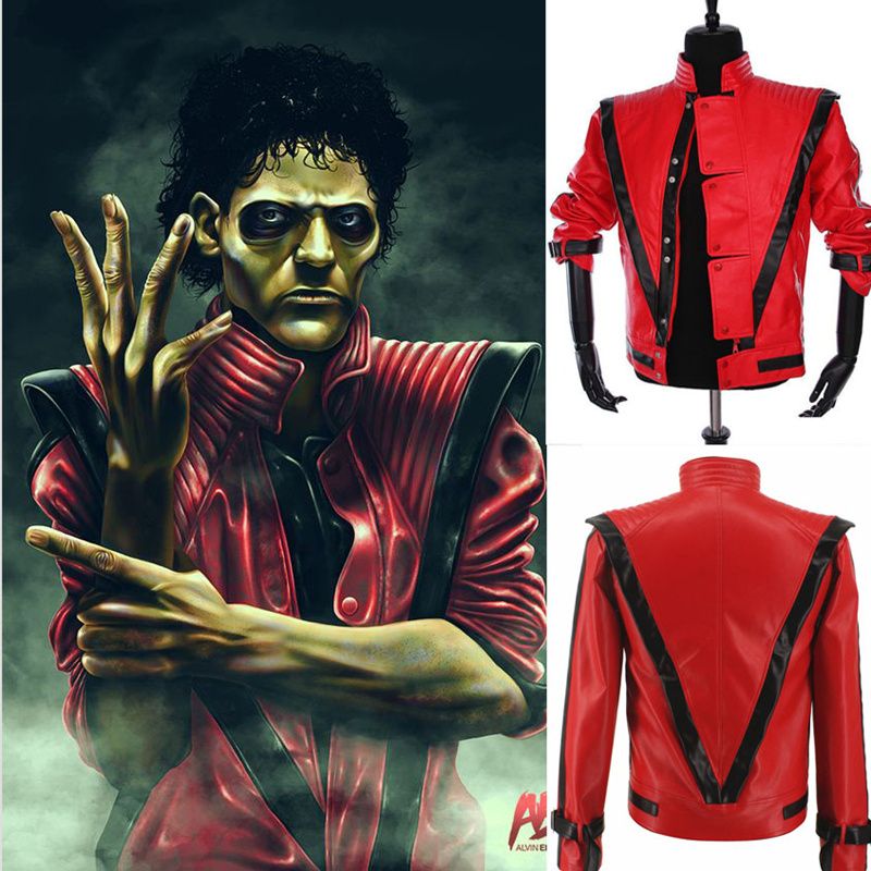 Compra Rare Classic MJ Michael Jackson Thriller Night Chaqueta De Cuero  Roja Para Los Fans Mejor Disfraces De Halloween Regalo De Navidad En La  Década De 1980 Barato | Entrega Rápida Y