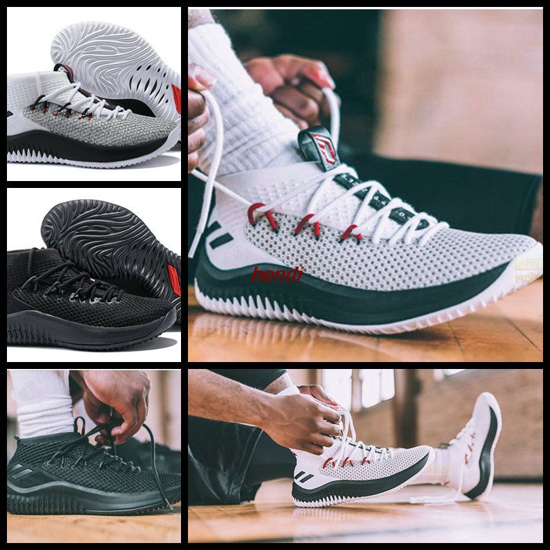 Dame 4 Dyed White Gum Rip City White Black Red Un Dyed