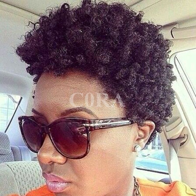 Kiersey Clemons Natural Color Afro Kinky Curly Glueless Machine