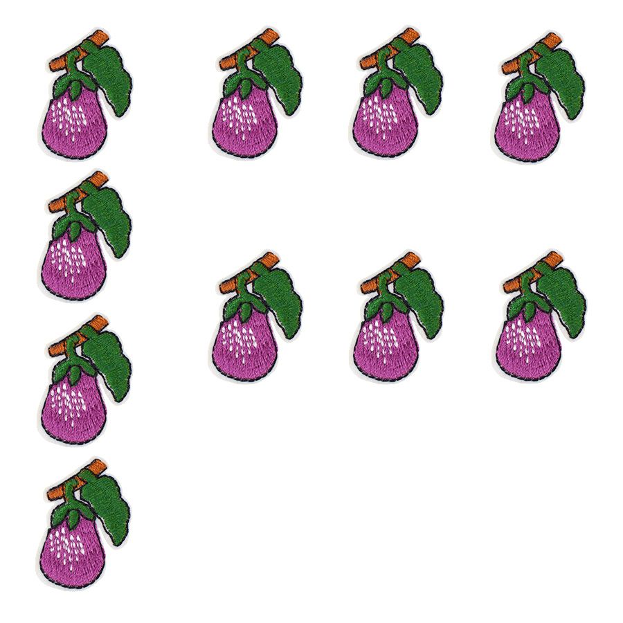 IRON ON PATCH APPLIQUE AUBERGINE EGGPLANT
