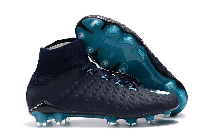 black and blue soccer cleats