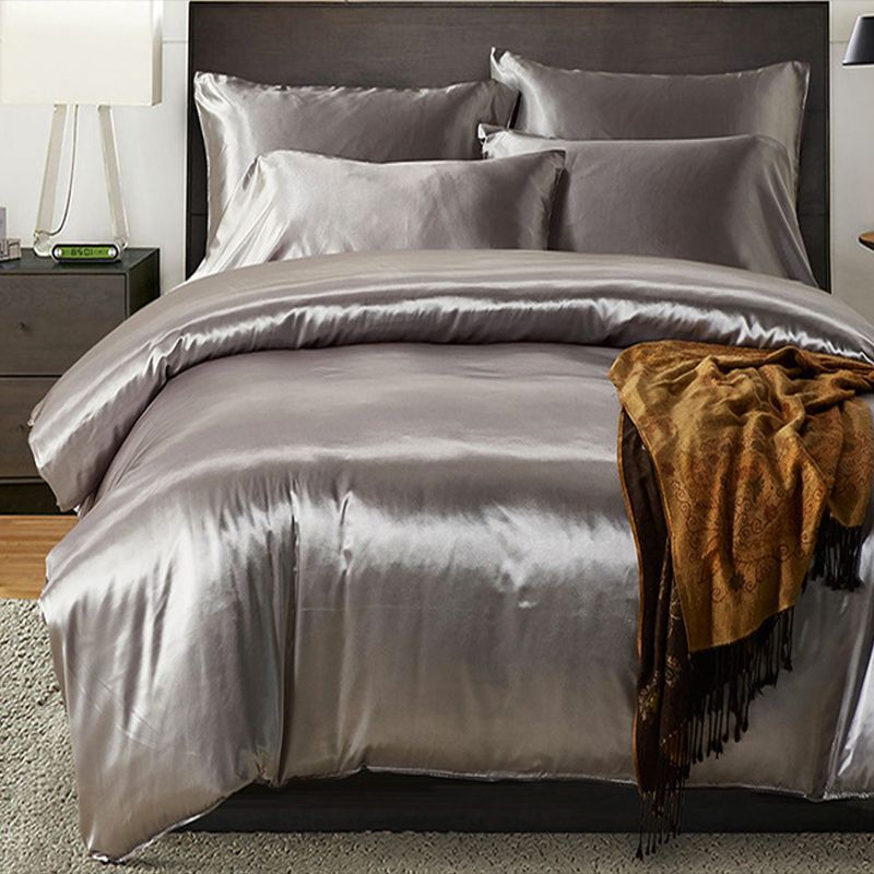 2018 Black White Luxury Palace Solid Silk Cotton Hotel Home