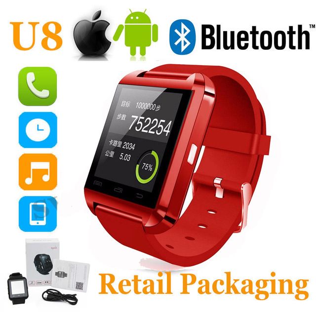 u8 smartwatch red