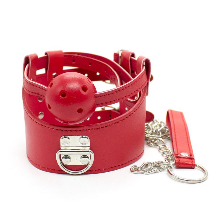 Sexy Ball Gag Collar Leash Sexy Ball Gag Collar Leash