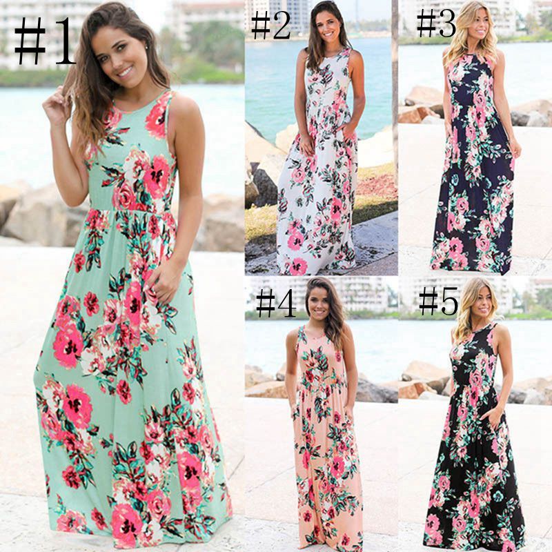 sleeveless boho dress