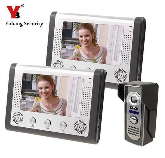Yobang Security 7 Video Door Phone Hands Free Monitor Camera Intercom Doorbell Call System For House Families Villa Security Video Door Phone Doorbell