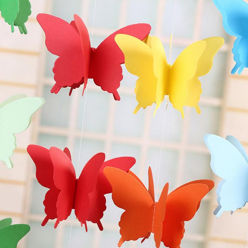 Download 2021 Paper Garland Butterfly Banner 3d Butterfly Bunting Garland For Wedding Birthday Party Baby Shower Payty Supplies From Home Global Store 0 97 Dhgate Com