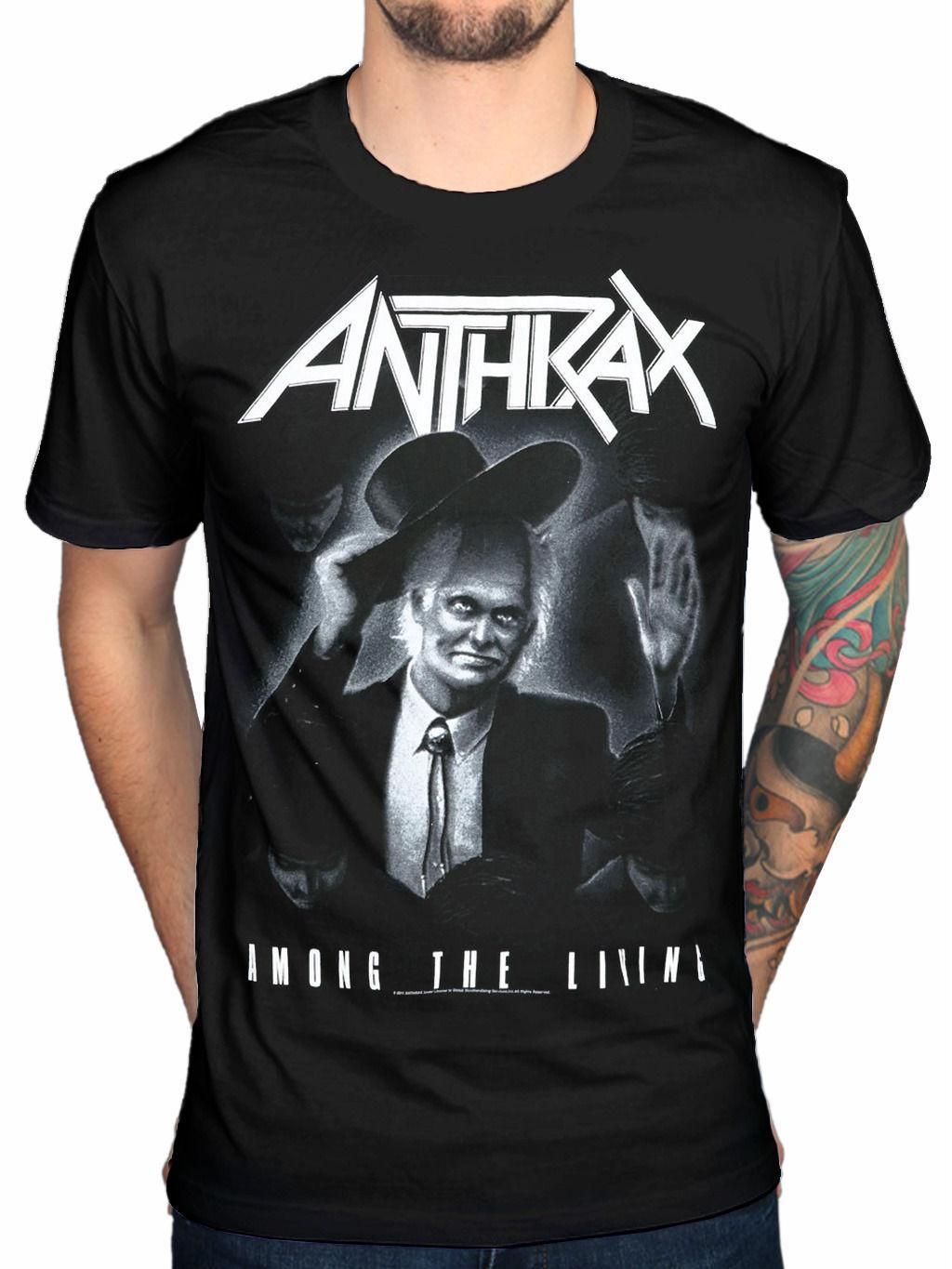 Official Anthrax Among the Living T-Shirt Rock Fistful Worship Stomp 442 Two Ev
