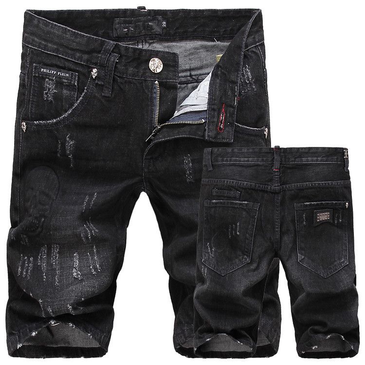 black ripped shorts mens