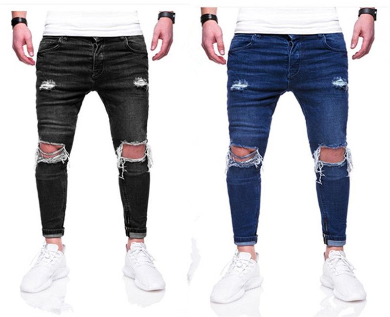 calça rasgada no joelho masculina