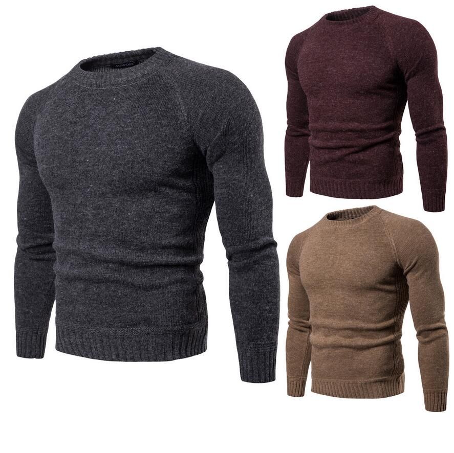 Compra Suéteres Para Hombre 2021 Suéter De Otoño Caballero De Moda Color  Sólido De Manga Larga Slim Knit Warm Stage Cantante Tostes Barato | Entrega  Rápida Y Calidad | Es.Dhgate