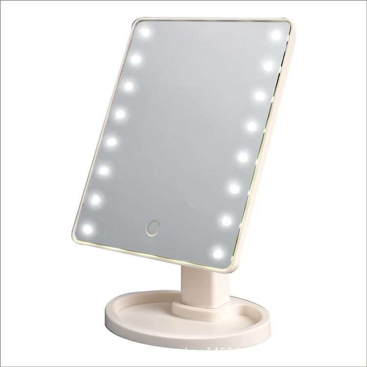 Cable USB Espejo de maquillaje personalizado con pantalla táctil luz Led para espejo de mesa bat Cable USB Espejo de maquillaje personalizado con pantalla táctil luz Led para espejo de mesa bat