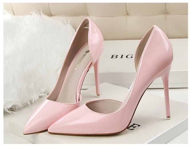 pink multicolor heels