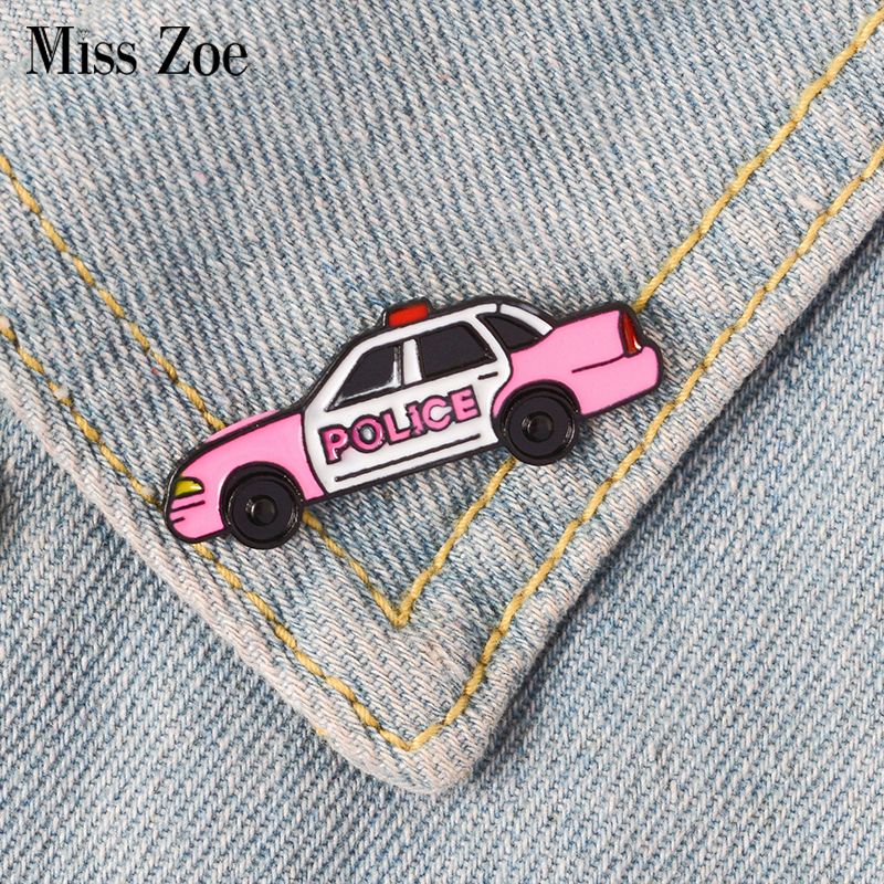 pink police car toy