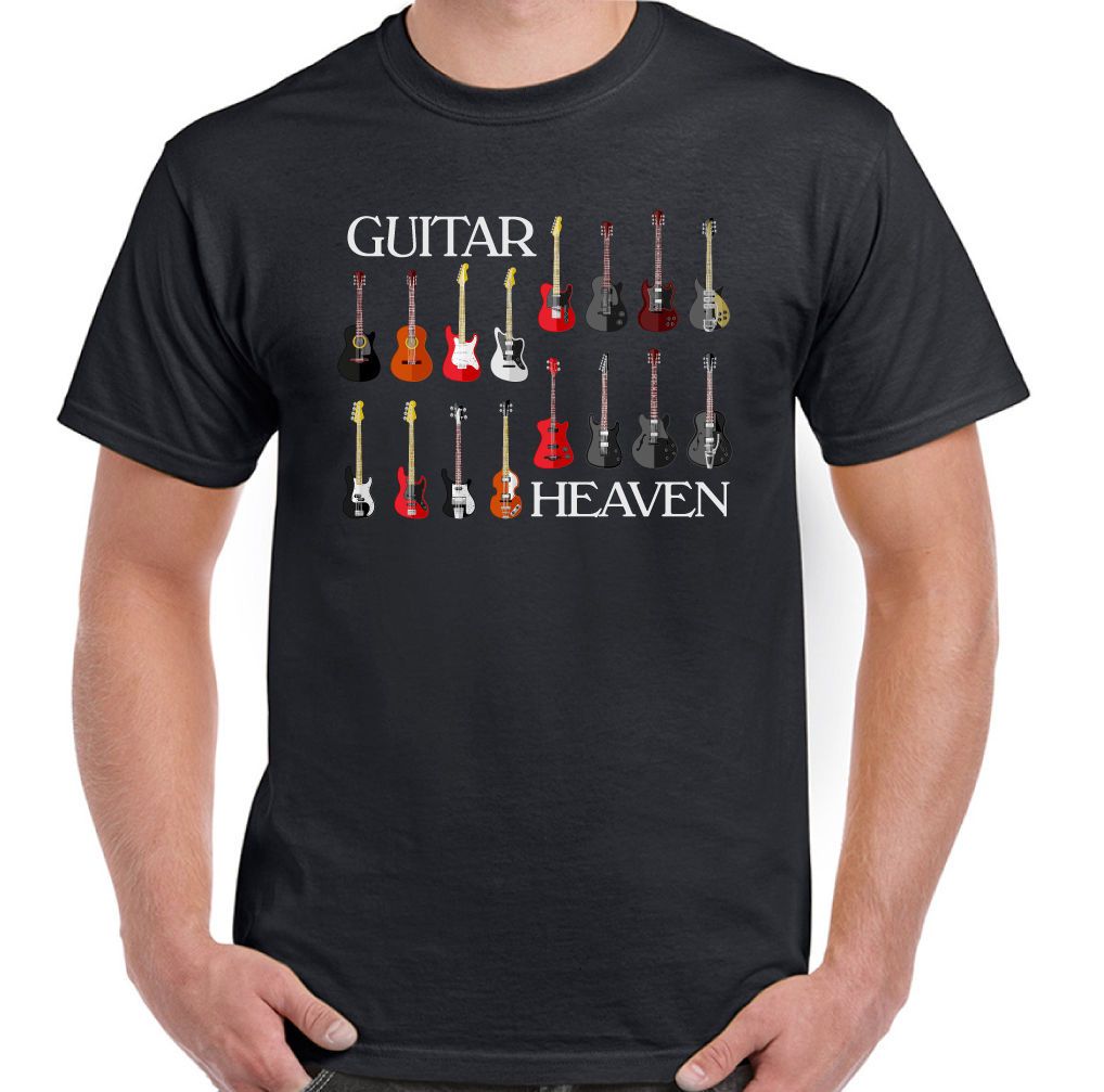 Bajo Vintage Fender Guitar cabeza Música Camiseta Hombres