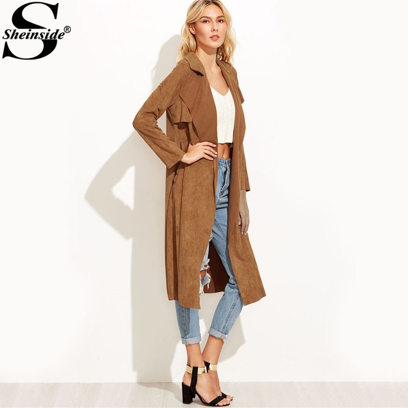 suede duster coat womens