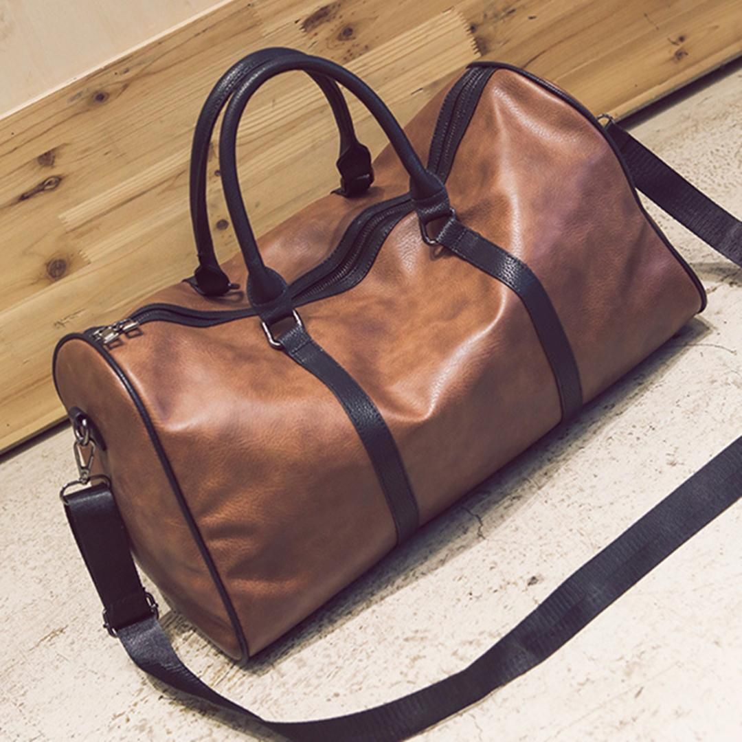 pu leather duffle bag