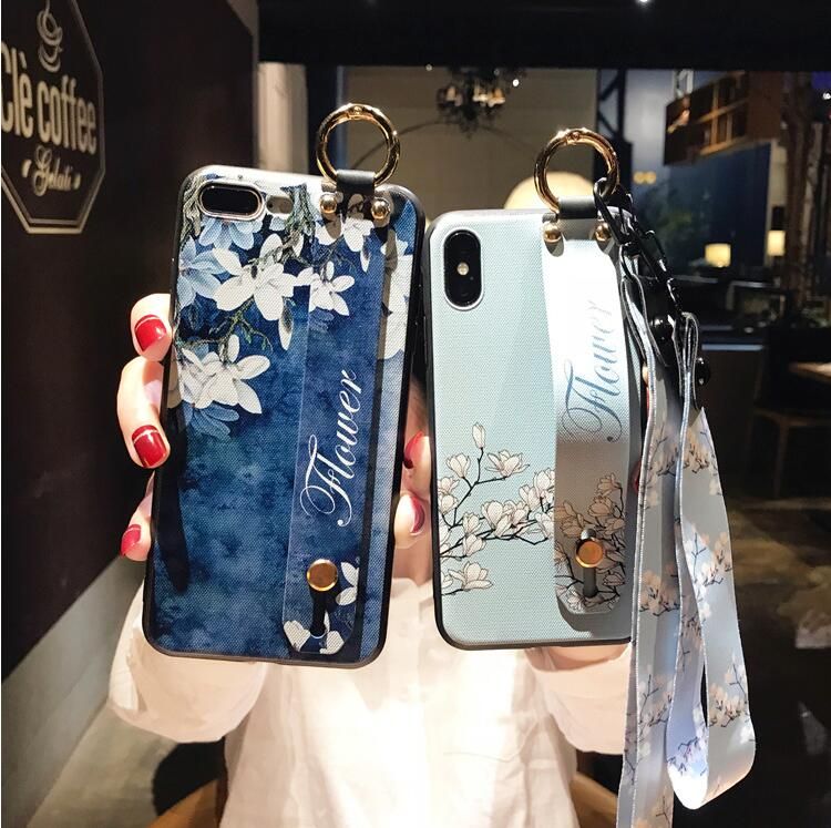 Compre Caso De Telefone Celular / Estojo De Couro / Faixa De Braço Modelos  Femininos Com Cordão 7 / 8plus Pulseira Capa De Silicone Barato | Entrega  Rápida E Qualidade | Pt.Dhgate