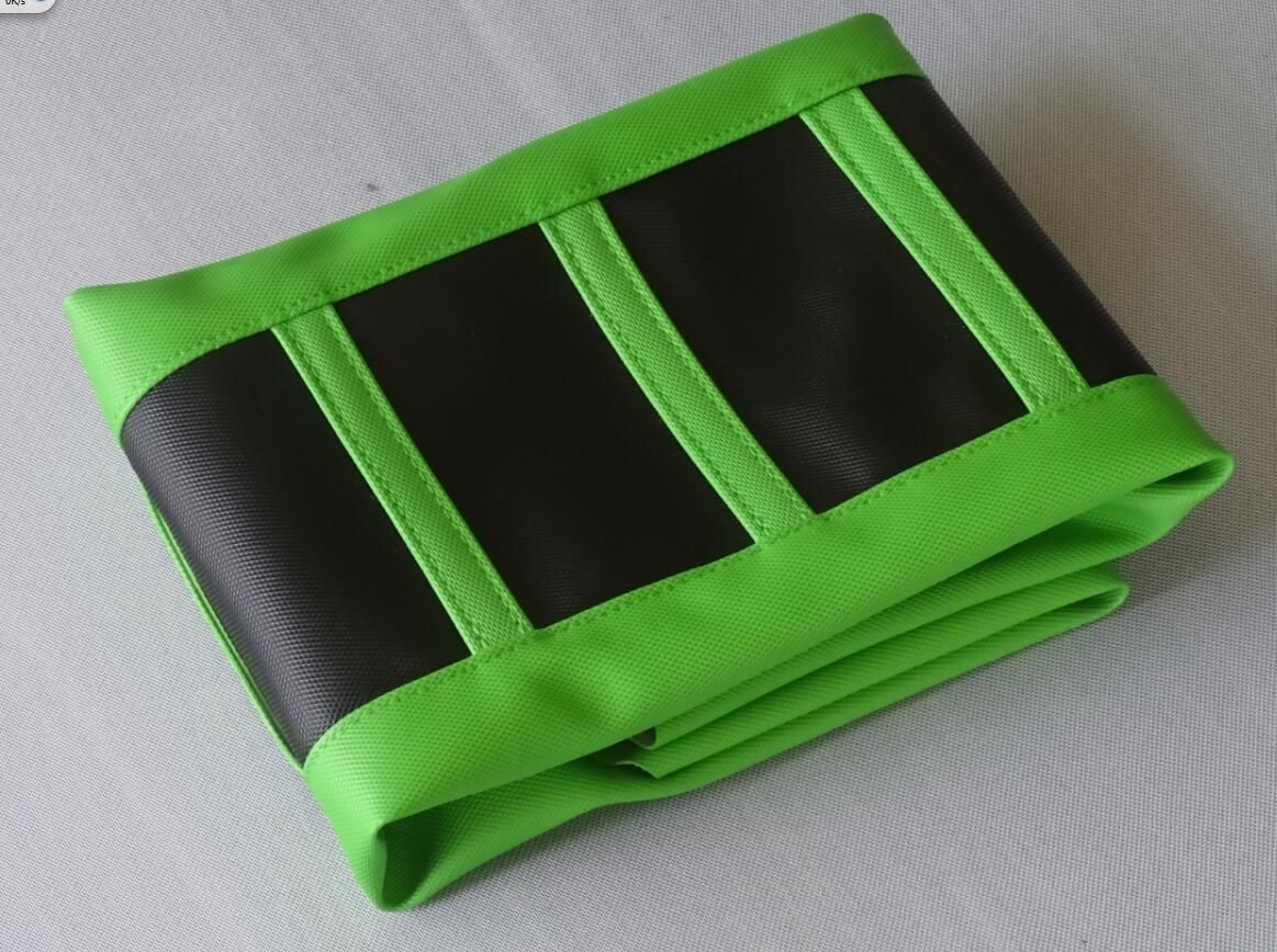 New Universal Motorcycle Dirt Bikes Seat Pad Seat Cushion Cover Pad Black Green