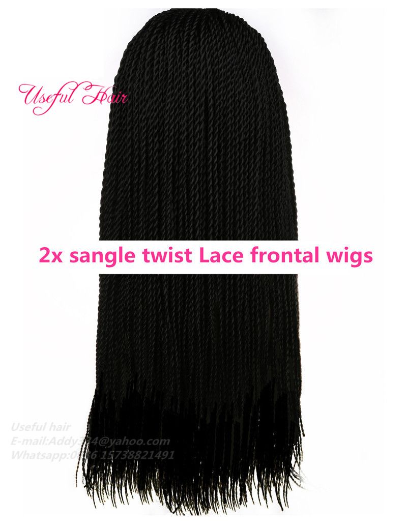 2x sangle twist lace wig