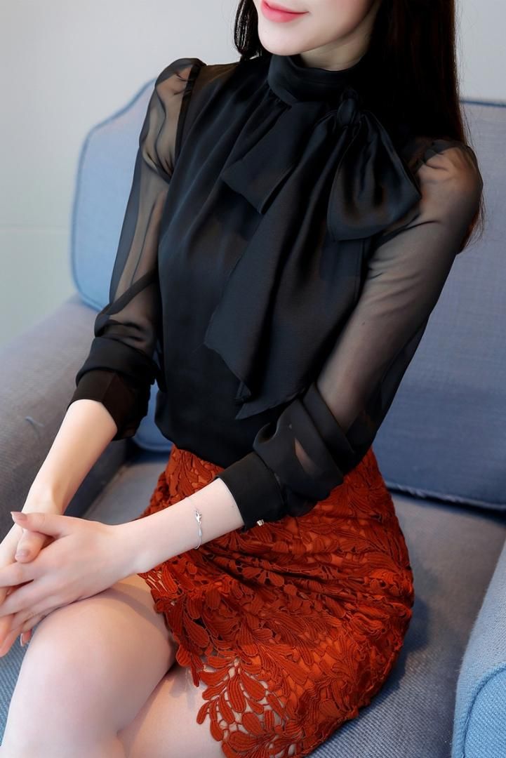 transparent chiffon tops