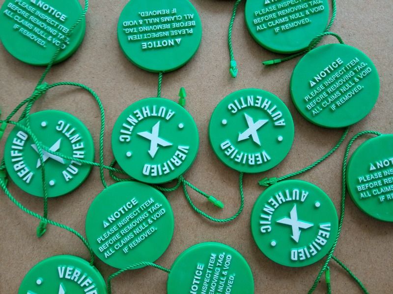2020 Wholesale In Stock X Green Circular Tag Plastic Shoe Buckle