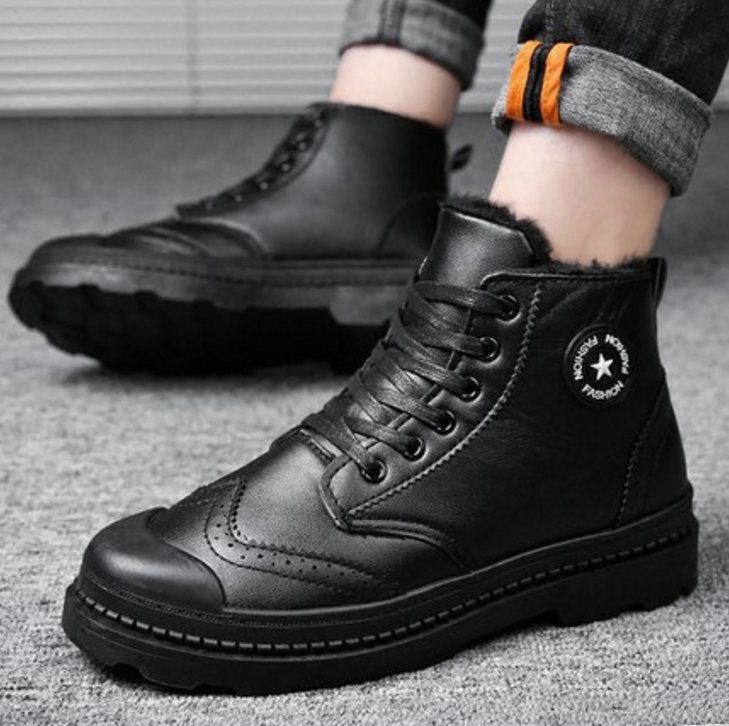 half black half white boots