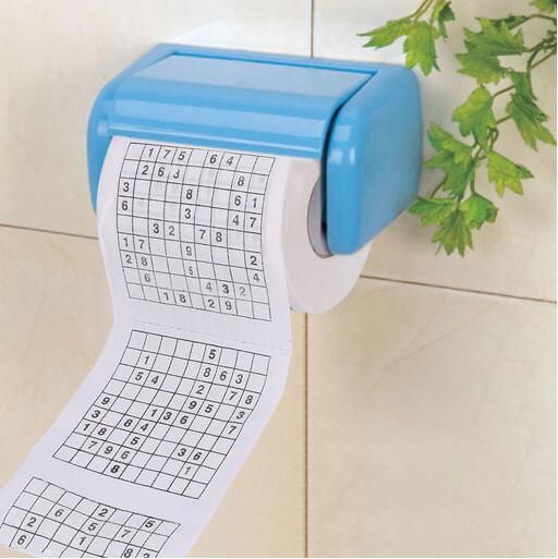Material de la Pulpa de Madera Novedad N/úmero Divertido Sudoku Ba/ño Impreso Papel higi/énico Divertido