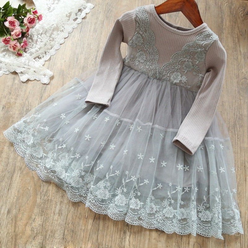 grey colour dress for girls