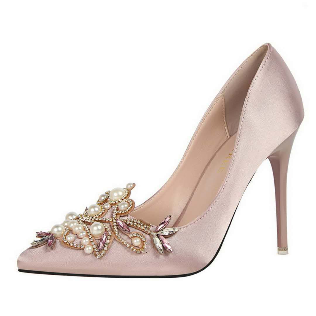 pink diamante shoes