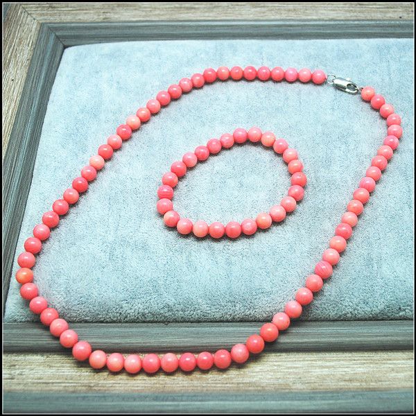 pink coral jewelry