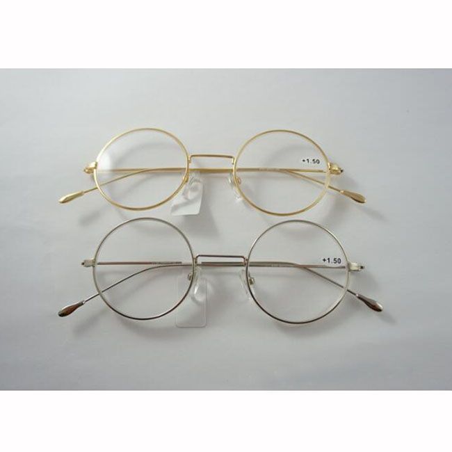 round gold reading glasses