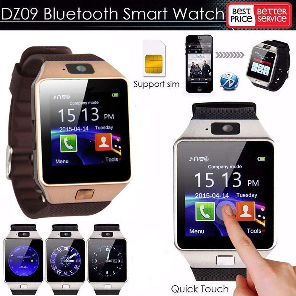 Suministro Al Por Mayor Smartwatch DZ09 Con Tarjeta SIM Bluetooth Reloj TF  Reproductor De Música Llamadas Telefónicas Recordatorio Sedentario Para  IPhone Android De Itta, 5,91 € | Es.DHgate.Com