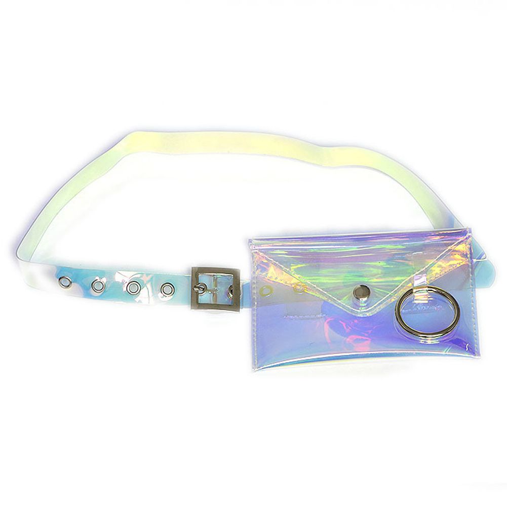 holographic clear fanny pack
